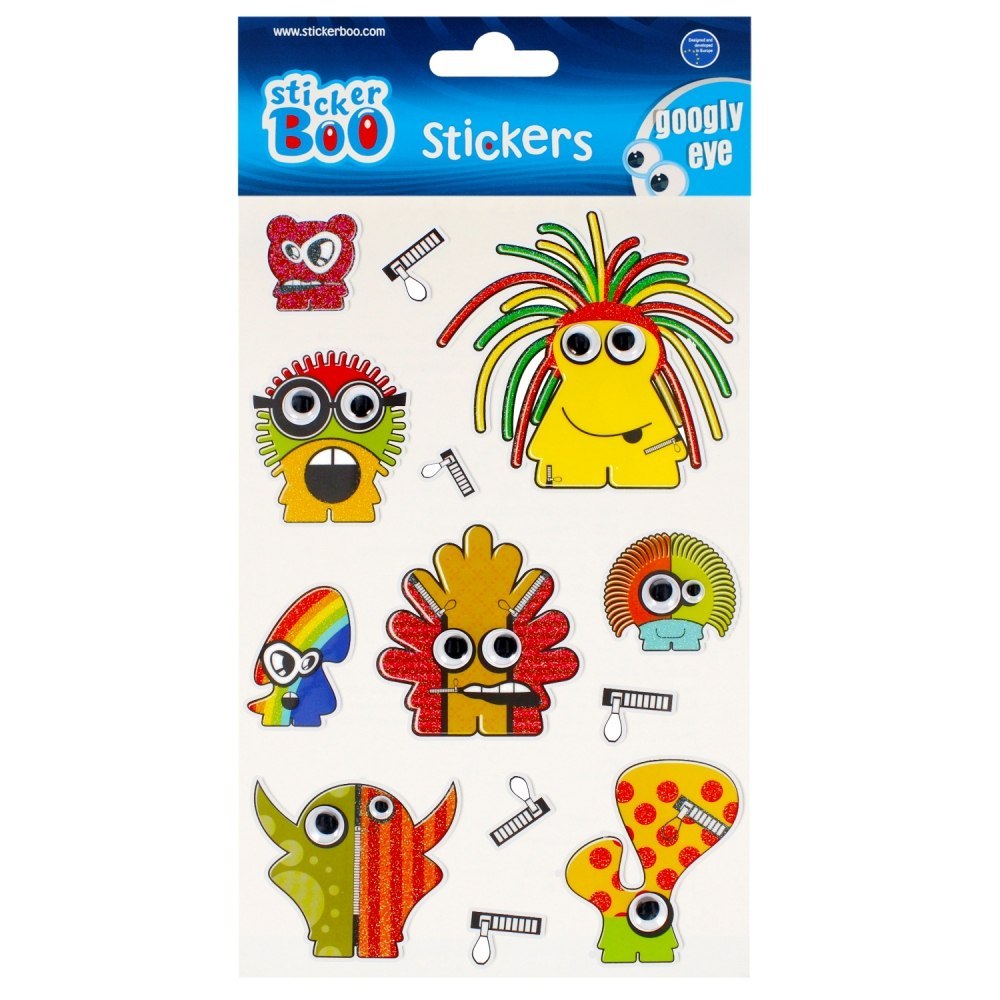 ADHESIVOS 14X21 CM GOODLY EYE MONSTERS STICKER BOO 493717